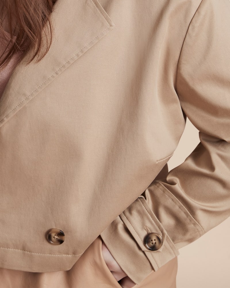 Plus size short trench coat sales